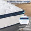 Matelas pour grand lit 10 po, matelas en mousse à mémoire de forme hybride avec espace coton pour un sommeil serré, matelas à fermeté moyenne ferme avec soutien plus fort, isolement des mouvements et soulagement de la pression
