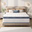Grand matelas hybride de 10 pouces avec ressorts ensachés individuellement et mousse à mémoire de forme, support ferme moyen, hypoallergénique, installation facile en rouleau pour un assemblage sans couture-1691701589-1691701610