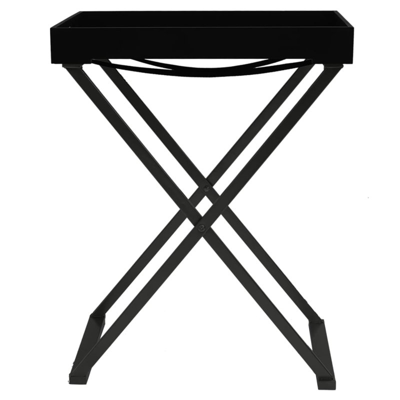 Thornport Cross Legs End Table, Black