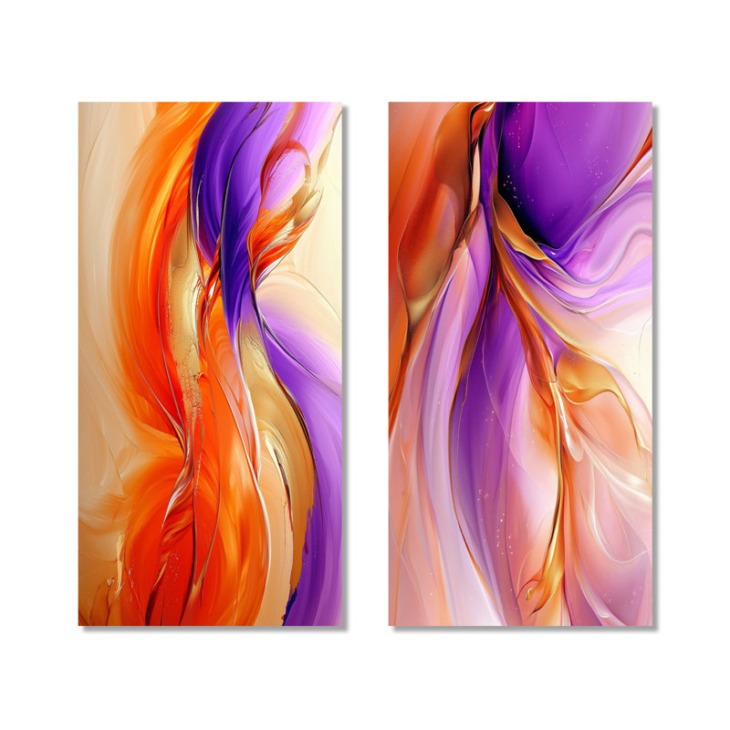 Ensemble de 2 impressions murales Galactic, 32" H x 32" W