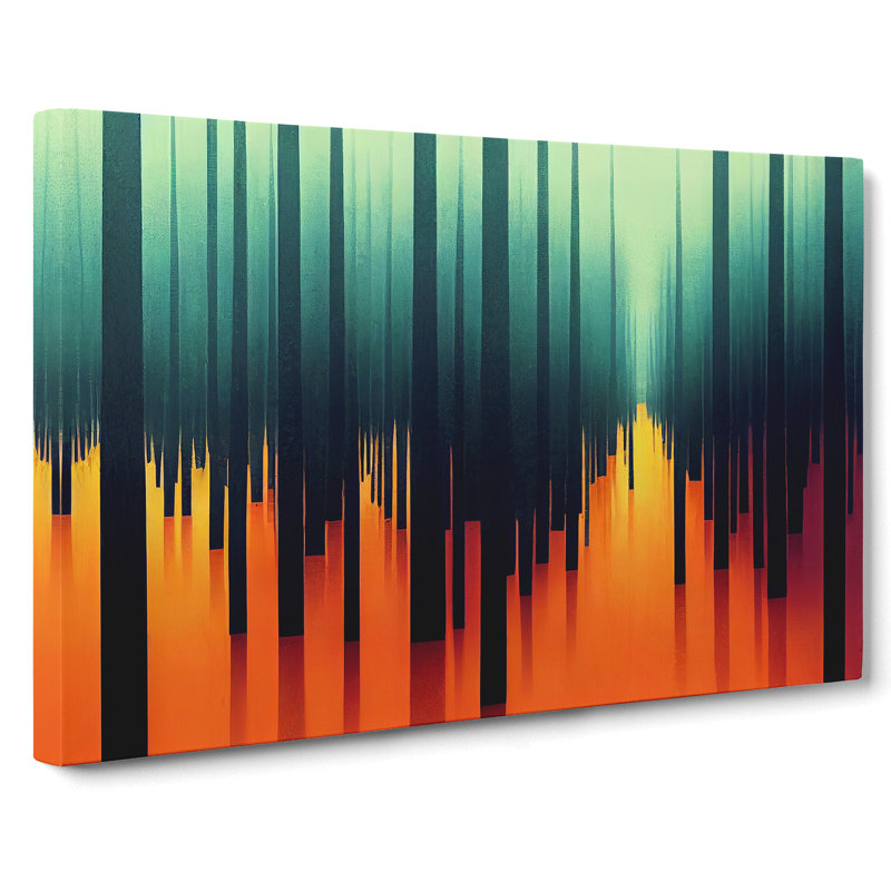 Striking Abstract Forest - Wrapped Canvas