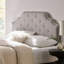 Tête de lit tapissier capitonnée pour lit grand et bois massif Pieds en métal durables, réglables Garniture cloutée, conception capitonnée moderne-593933776-593933790