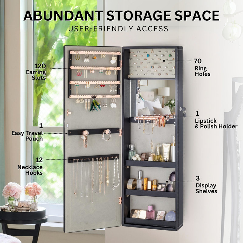 Armoire à bijoux, Noir, noir, noir, noir