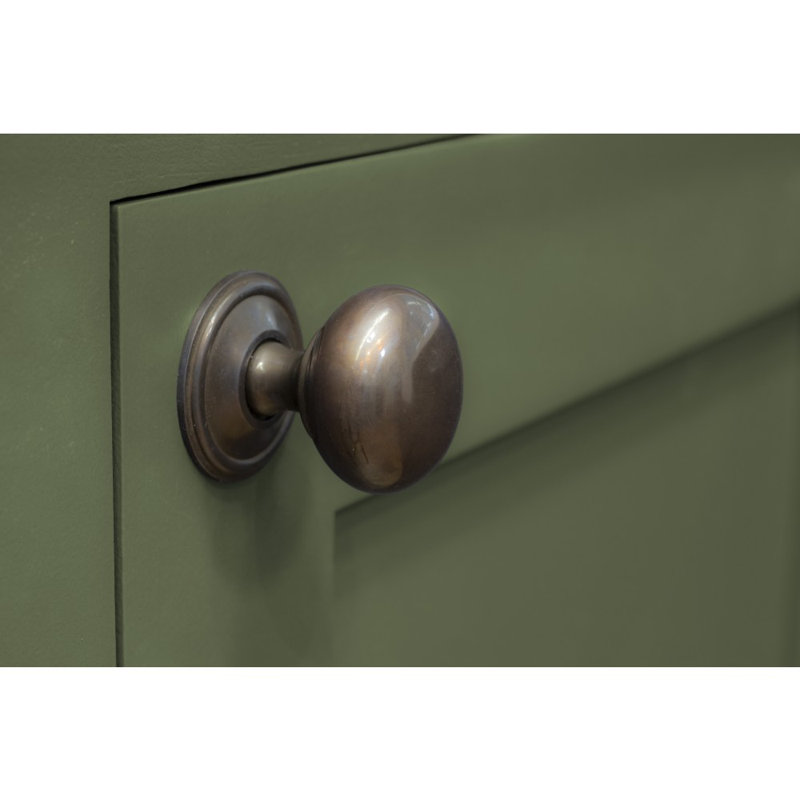 Oval Mushroom Knob, Aged Bronze, 3.2cm