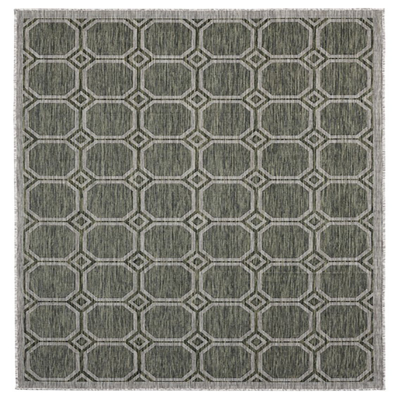 Tapis vert à motif géométrique Baily, Rectangle 7 pi 10 po x 10 pi 6 po