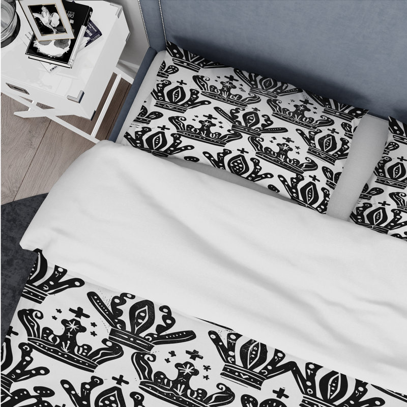 Ensemble de housse de couette Glam, Housse de couette pour grand lit et 2 taies décor
