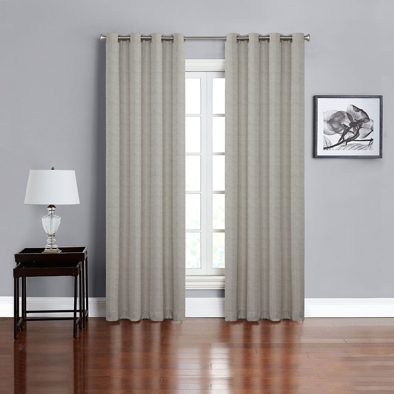 Shenzhen Curtain Single Panel, Silver, 52" W x 95" L