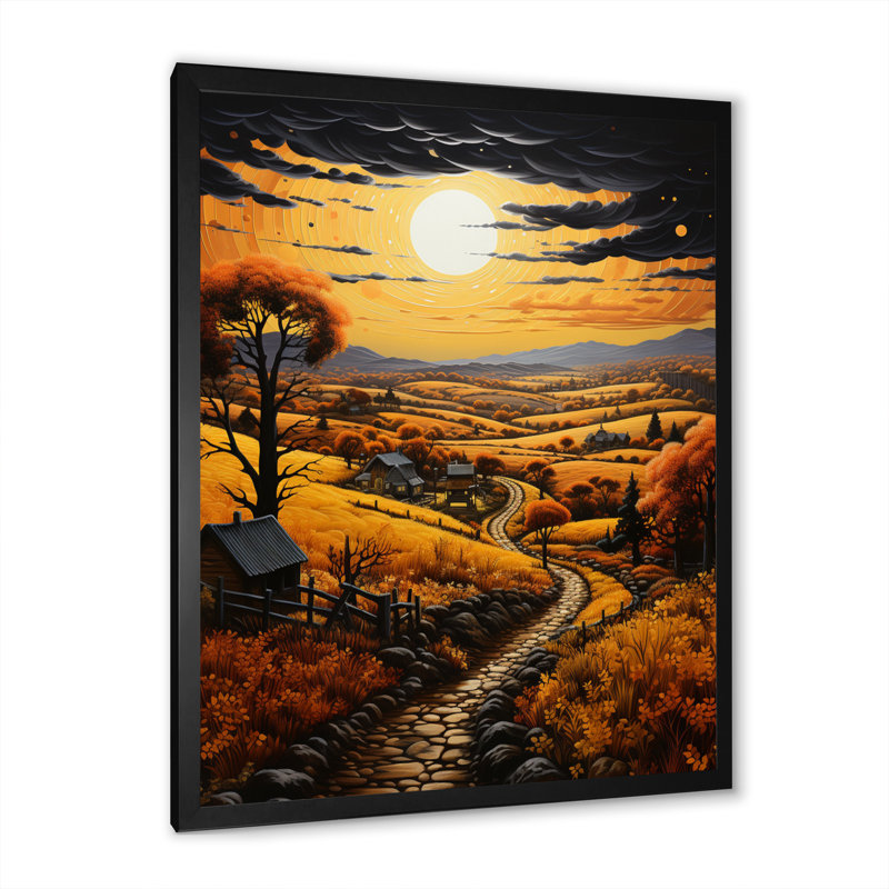 «Latorie Countryside Harvest» - reproduction imprimée, Cadre photo noir, H 20 po x l 12 po x P 1 po