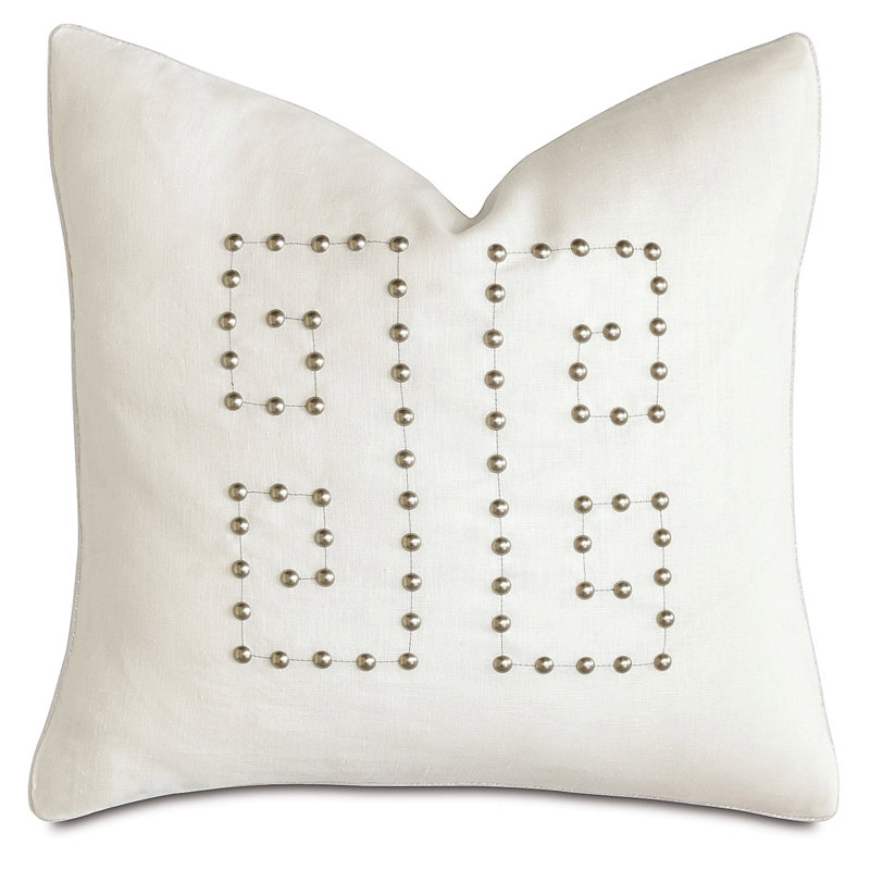 Housse et insert de coussin carré en lin Barclay Butera, Greek Key