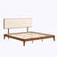 Lit plateforme solide en bois de bambou sec avec tête de lit tapissier réglable-1648055824