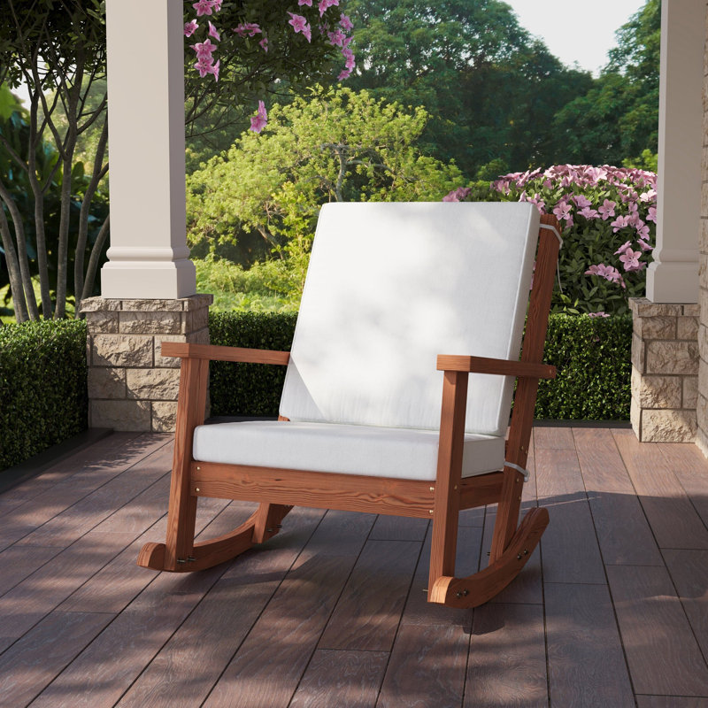  Deep Seated Rocking Chair, Semi Solid Grey Stain, Teinture blanche semi-solide
