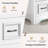 Modern Single Bathroom Vanity with Ceramic Top, Drawers and Cabinet