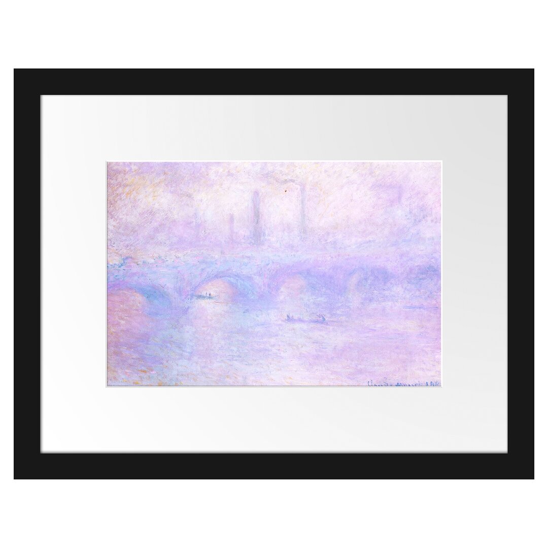 Gerahmter Kunstdruck Waterloo Bridge London von Claude Monet