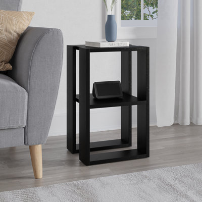 Malak Modern Bedside Table with Open Shelves - Versatile Side, Coffee or End Table for Bedroom or Living Room