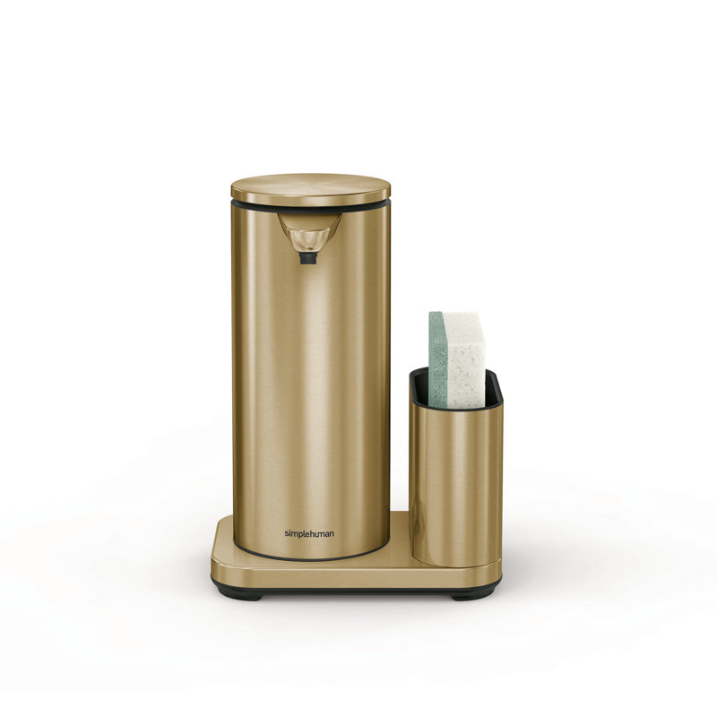 14 oz. liquid sensor pump with caddy, high-grade brass stainless steel, Brass