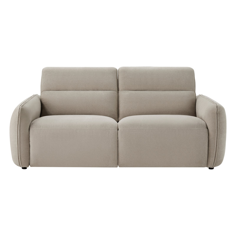 Canapé inclinable rembourré 87,4 po Bayne, Chenille élite sable