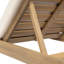 Chaise longue en bois d'acacia avec dossier réglable et coussin Alfred-112676975