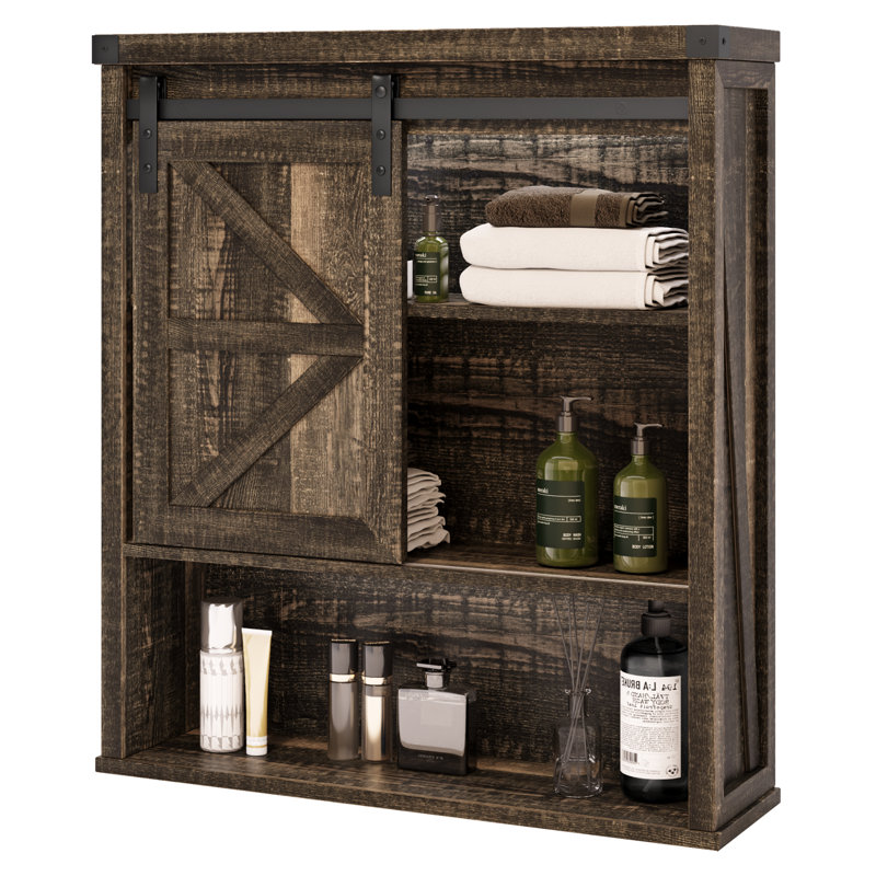 Nikema Bathroom Cabinet, Antique Gray