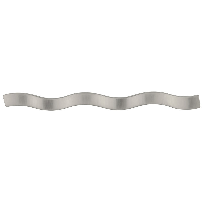 Satin Nickel Wave Designer Cabinet Handle, 5-inch