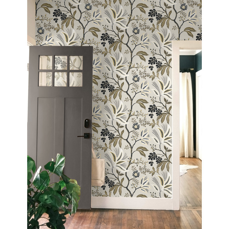  Papier peint adhésif Neutral Forest Flourish