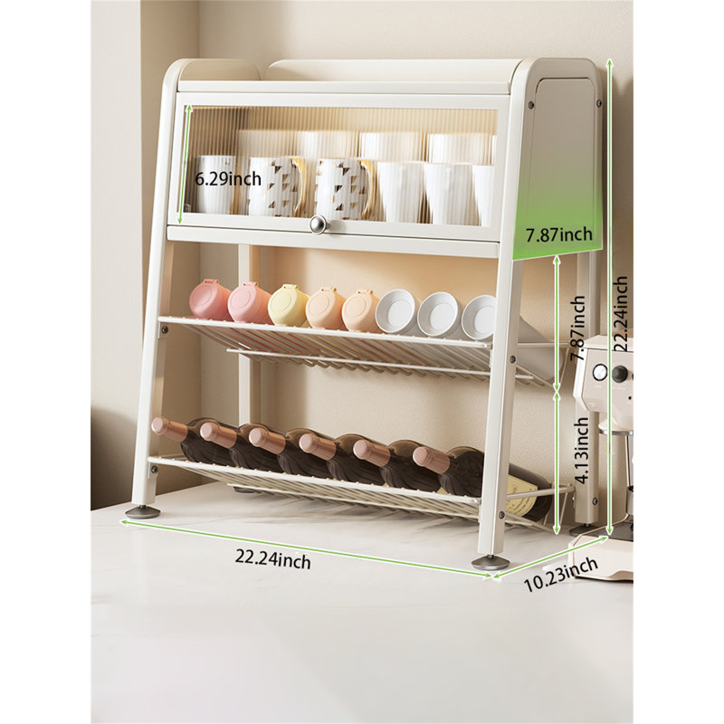 Support de rangement pour tasses, H 22,24 po x l 10,23 po x P 22,24 po