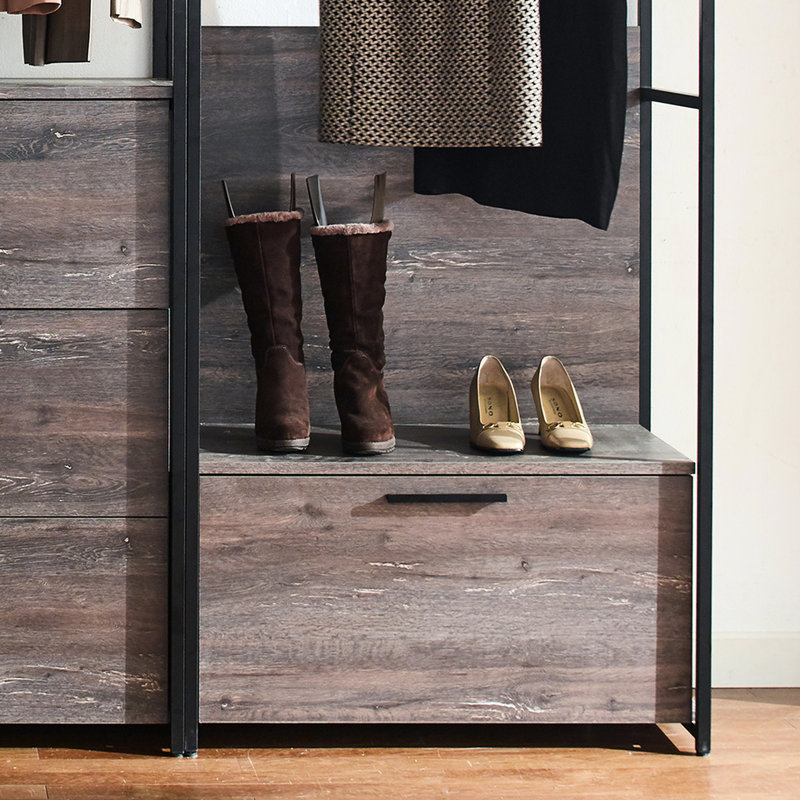 Walk-in rustique avec système 2X plus épais et durable: look, compartiments de rangement profonds