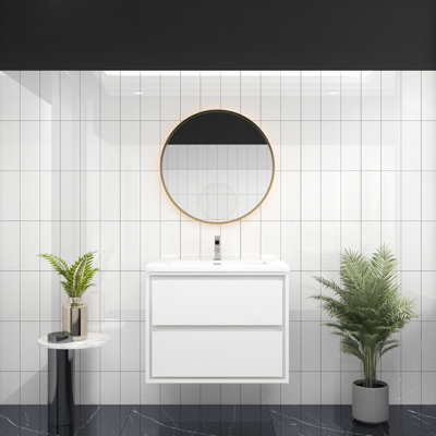 Meuble-lavabo mural simple l 29,5 po x P 19,6 po x H 21,75 po Prashant