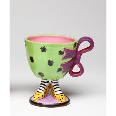 Tasse en céramique avec nœud mauve