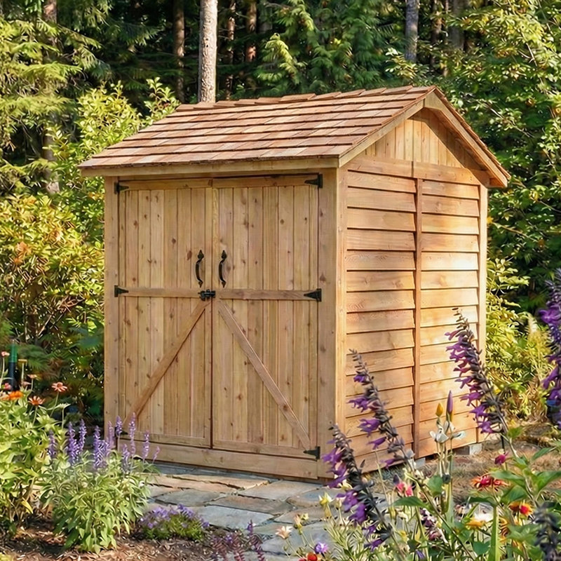 6 ft. W x 6 ft. D Maximizer Cedar Wood Storage Shed