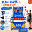 Jeu d'arcade de basketball pliable à deux coups avec tableau d'affichage à DEL, 4 balles et pompe