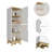 Single Kitchen Pantry, Four Storage Shelves, Double Doors Cabinets