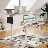 Buchholtz 120cm W Board Height Adjustable Rectangle Standing Desk