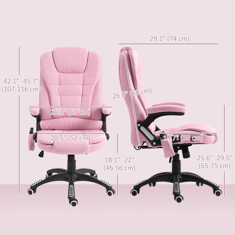Fauteuil de direction à haut dossier vibrant 6 points