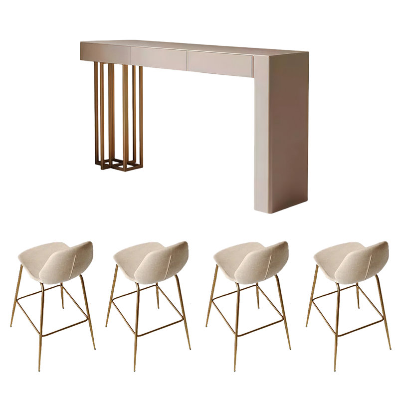 Table de bar minimaliste italienne, H 39,3 po x L 62,9 po x l 15,7 po 