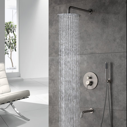 PureEssence Pressure-Balanced (Temperature And Volume) Complete Shower System with Rough in-Valve