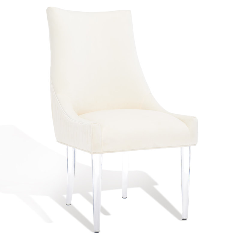 Chaise d'appoint rembourrée Rales, Crème