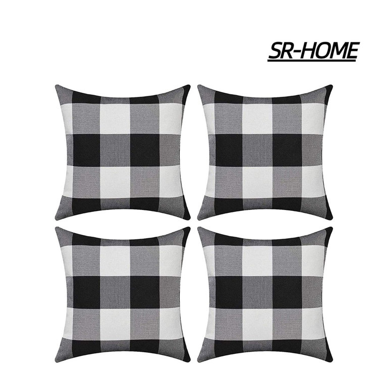 SR-HOME Geometric Cotton Thick N Thin Pillow Cover