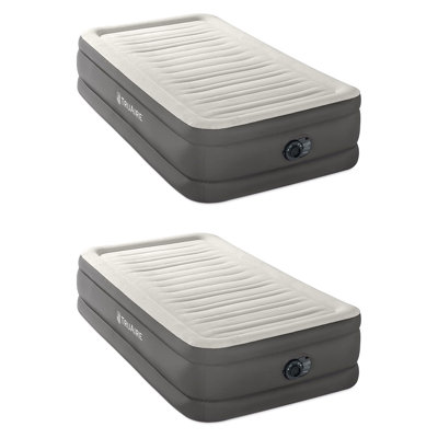 Intex TruAire Luxury Air Mattress w/ Fiber Tech & Built In Electric Pump, 2 Pack by Intex