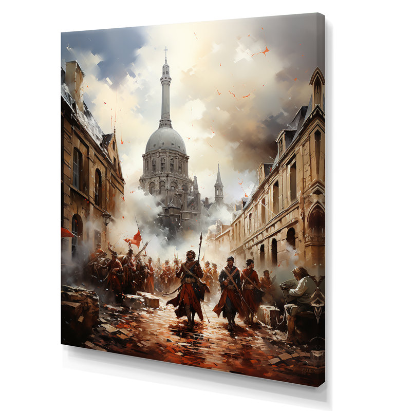 Gatevale Révolution française I, H 44 po x l 34 po x P 1,5 po, Toile tendue