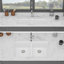 Évier de cuisine à double cuve en quartz avec conception de réduction du bruit et caractéristiques de poste de travail intelligent-123864798
