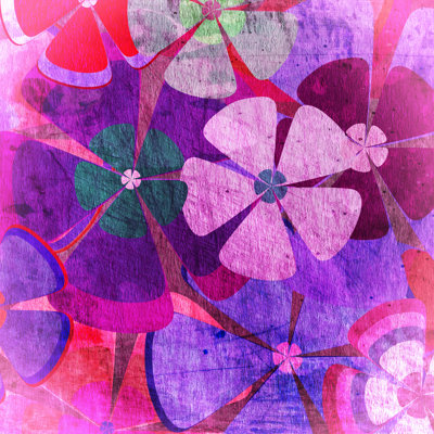 Ferrysburg Vintage Floral Background - Wrapped Canvas Print