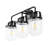 3-light Dimmable Vanity Light with Glass Shades