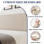 Structure de lit avec tête de lit, lit plateforme tapissier moderne en tissu de lin, sommier-1079269479-1079269499
