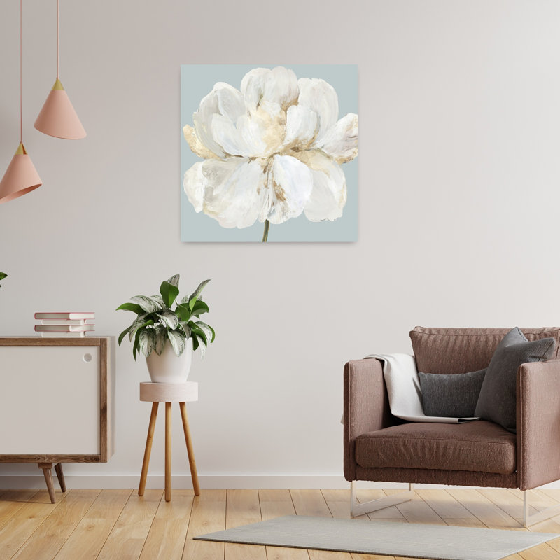 Jardin II, abstrait, délicat, fleur élégante, art naturel, H 24 po x l 24 po