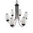 Belmont 6-Light Etched Glass Contemporary Chandelier