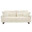 Causeuse beige moderne de 80,3 po avec 4 coussins décoratifs pour le salon-1601474020