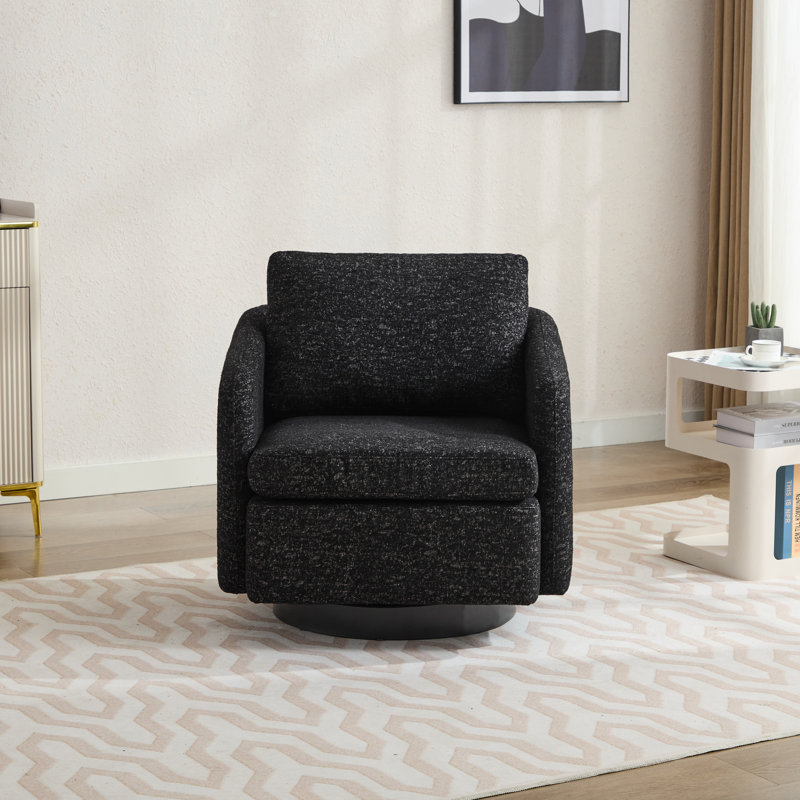 Fauteuil pivotant de 31,47 po Keesa CAL117, Noir