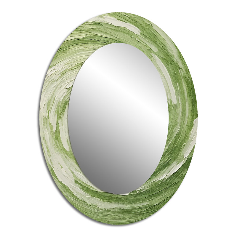 Miroir mural vert Serene Spiral Dreams III, 40 po x 30 po