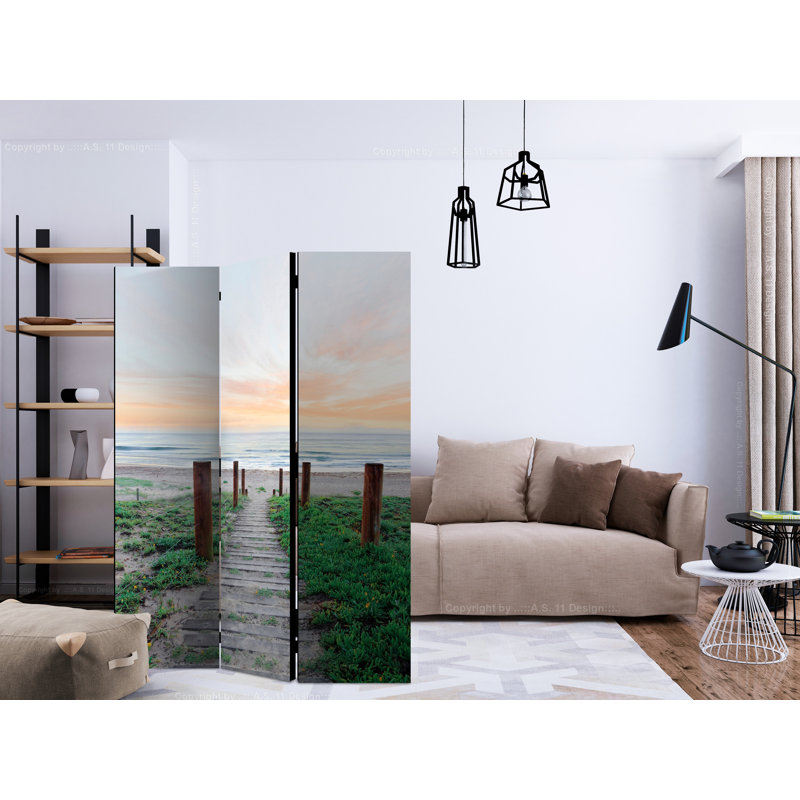 Gerth 172 cm H Solid Wood Folding Room Divider, 3