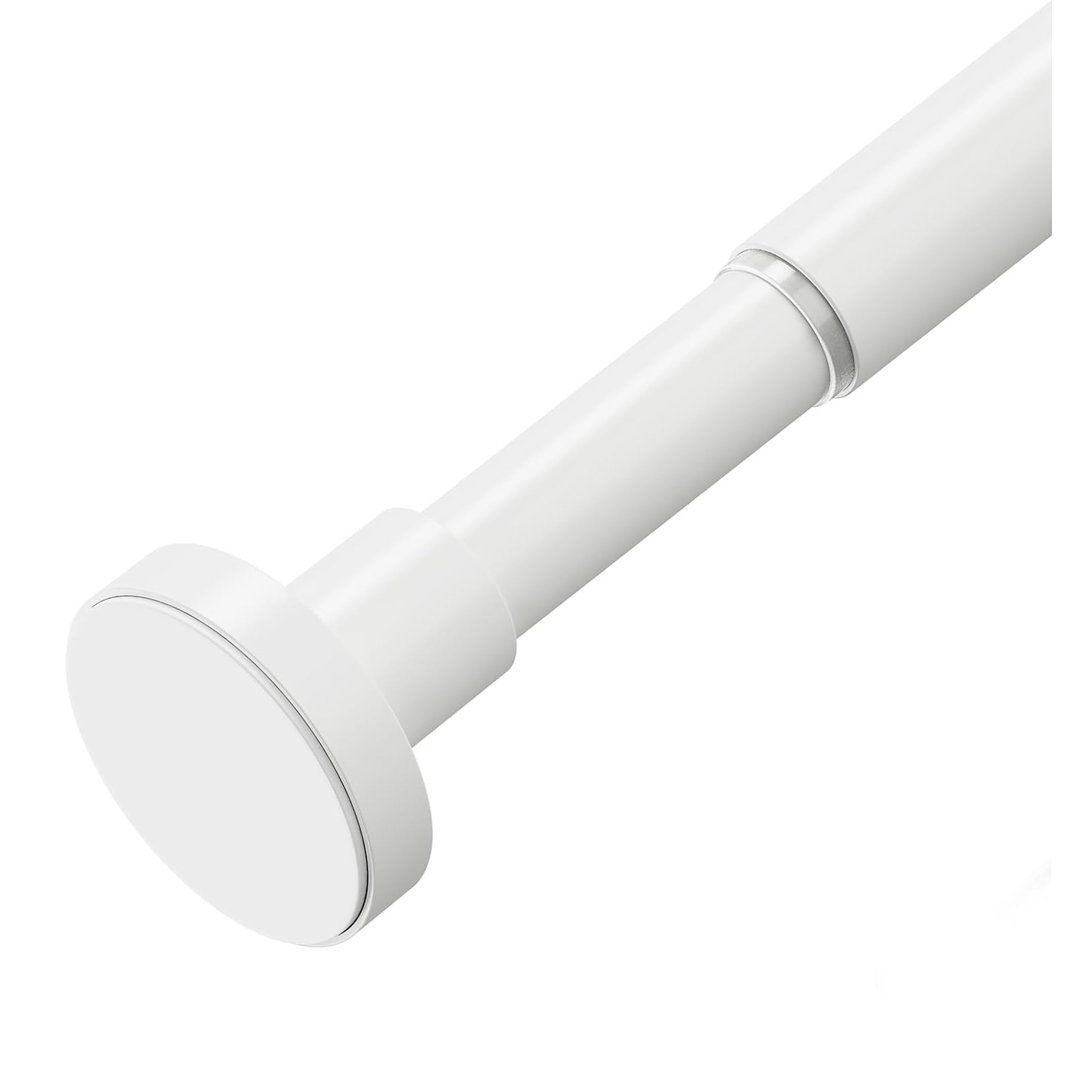 48cm Straight Tension Shower Curtain Rod & Hook Set
